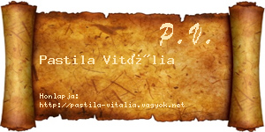Pastila Vitália névjegykártya